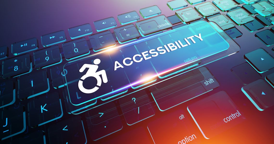 PC-tastatur med egen knapp for "Accessibility"